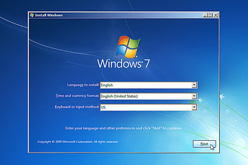 安装Windows窗口的截图从Windows 7安装引导盘