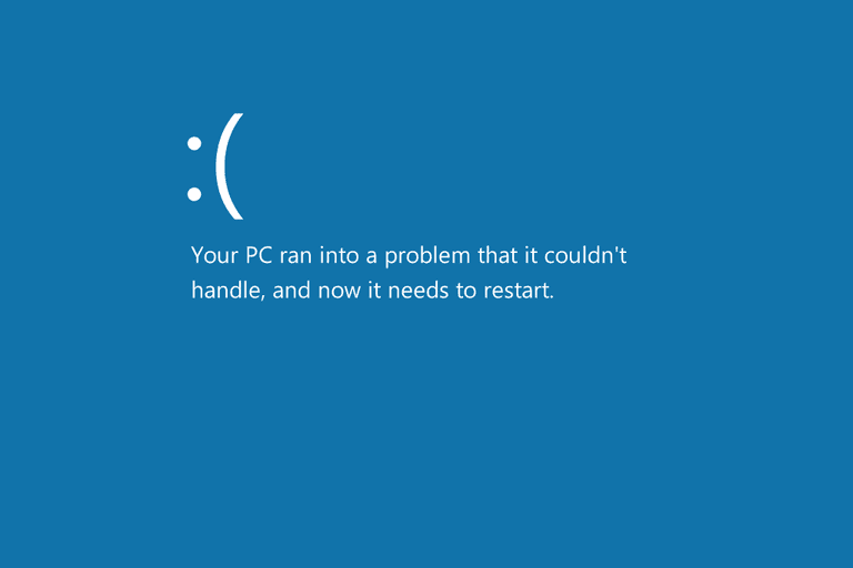 Windows 10中的死亡蓝屏（Bsod）的屏幕截图