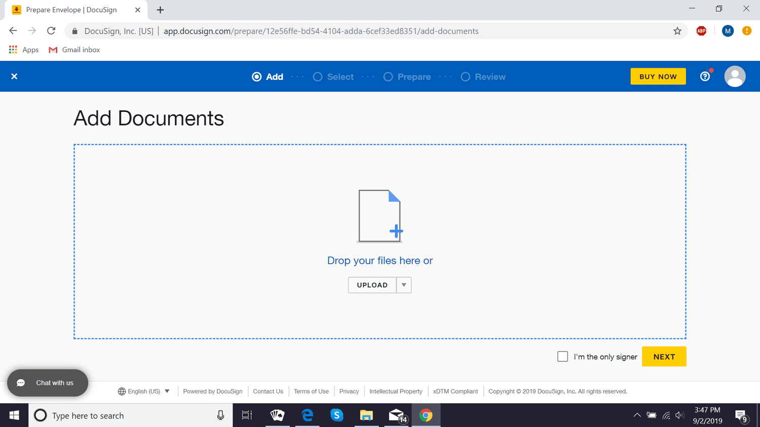 DocuSign添加PDF文件